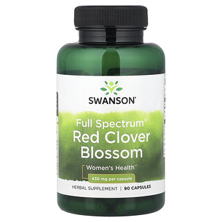 Swanson Vitamins, Full Spectrum® Flori de trifoi roșu, 430 mg, 90 capsule