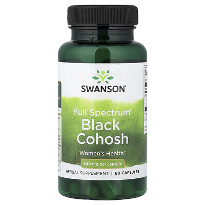 Swanson Vitamins, Cimífuga Full Spectrum®, 540 mg, 60 cápsulas