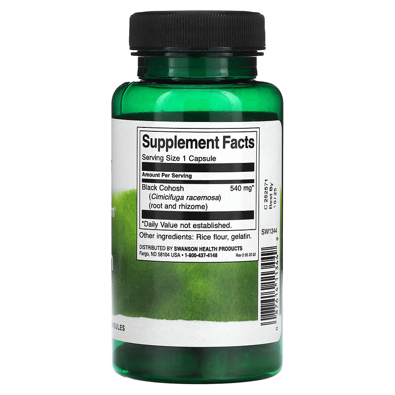 Swanson, Full Spectrum Black Cohosh, 540 mg, 60 Cápsulas