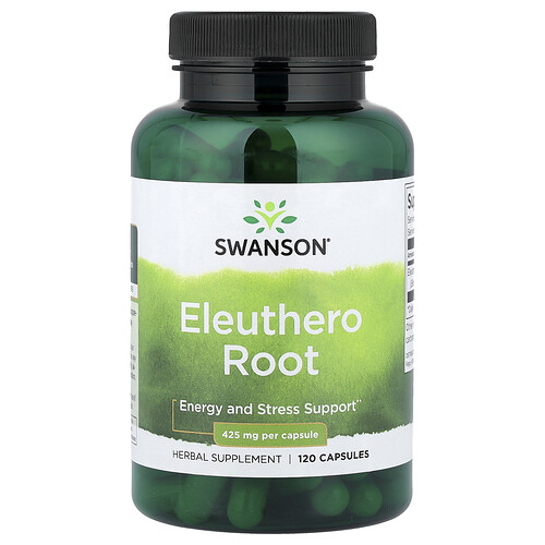 Swanson Vitamins Eleuthero Root, 120 Capsules (425 mg per Capsule)