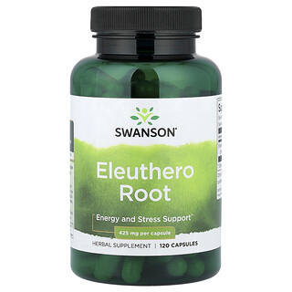Swanson Vitamins, Raíz de ginseng siberiano, 120 cápsulas (425 mg por cápsula)