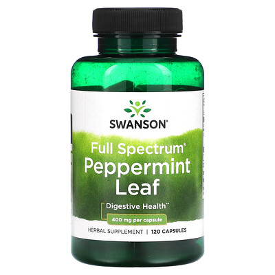 

Swanson Full Spectrum Peppermint Leaf 400 mg 120 Capsules