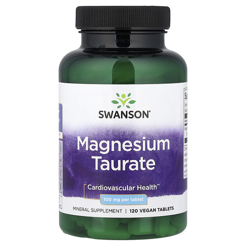 Swanson Vitamins, Magnesium Taurate, Magnesiumtaurat, 100 mg, 120 Tabletten