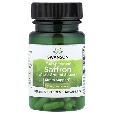 Swanson Vitamins, Full Spectrum®, Azafrán, 15 mg, 60 cápsulas