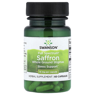 Swanson Vitamins, Full Spectrum® Saffron, 15 mg, 60 Capsules