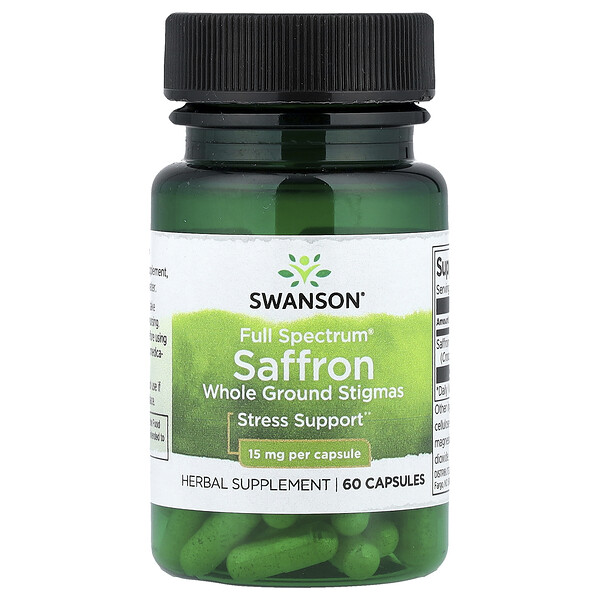 Swanson Vitamins Full Spectrum® Saffron, 15 mg, 60 Capsules
