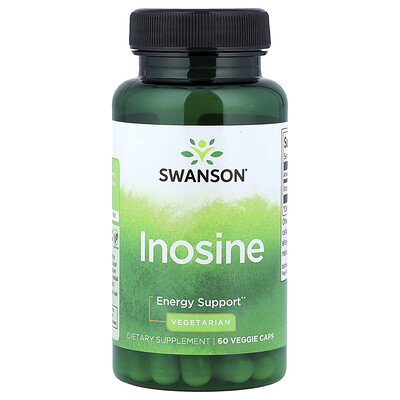 Swanson Vitamins, Inosina, 60 cápsulas vegetales (500 mg por cápsula)