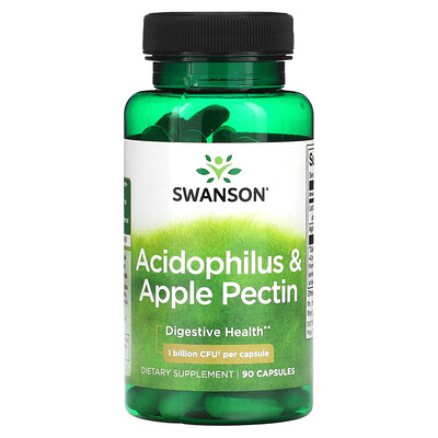 Swanson  Acidophilus & Apple Pectin  1 Billion CFU  90 Capsules