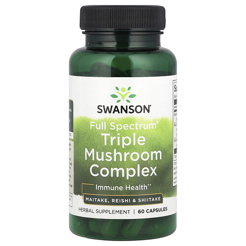 Swanson Vitamins, Full Spectrum® Triple Mushroom Complex, Dreifach-Pilzkomplex, 60 Kapseln
