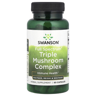 Swanson Vitamins, Full Spectrum® Triple Mushroom Complex, 60 Capsules