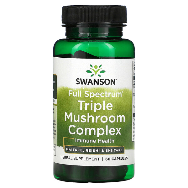 Swanson‏, Full Spectrum Triple Mushroom Complex, 60 Capsules