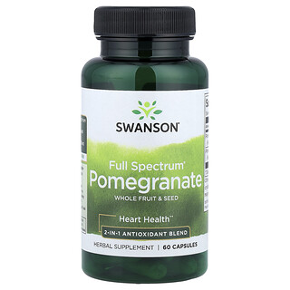 Swanson Vitamins, Full Spectrum® Pomegranate, Whole Fruit & Seed, 60 Capsules