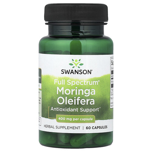 Swanson Vitamins, Full Spectrum® Moringa Oleifera, 400 mg, 60 Capsules