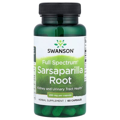Swanson, Raíz de zarzaparrilla Full Spectrum®, 450 mg, 60 cápsulas