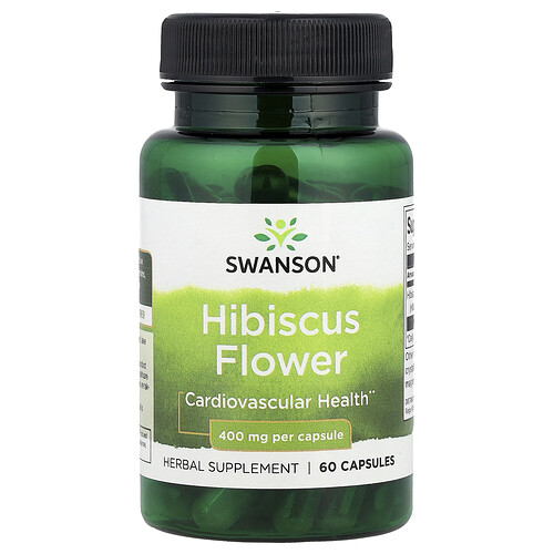 Swanson, Hibiscus Flower, 400 mg, 60 Capsules