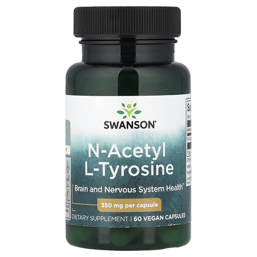 Swanson Vitamins, N-Acetyl-L-Tyrosin, 350 mg, 60 vegane Kapseln