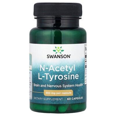 Swanson, N-acetil L-tirosina, 350 mg, 60 cápsulas