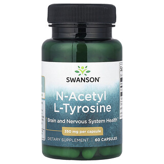 Swanson Vitamins, N-acétyl-L-tyrosine, 350 mg, 60 capsules