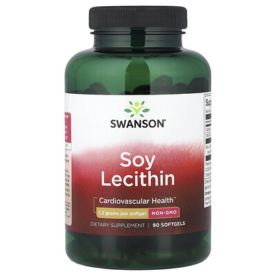 Swanson Vitamins, Lecitina de soya, 1200 mg, 90 cápsulas blandas