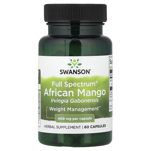 Swanson Vitamins, Full Spectrum® African Mango, Afrikanische Mango, 400 mg, 60 Kapseln