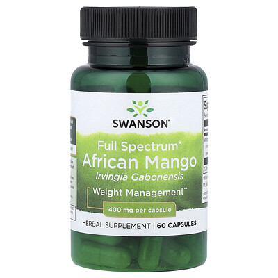 Swanson Vitamins, Mango africano Full Spectrum®, 400 mg, 60 cápsulas