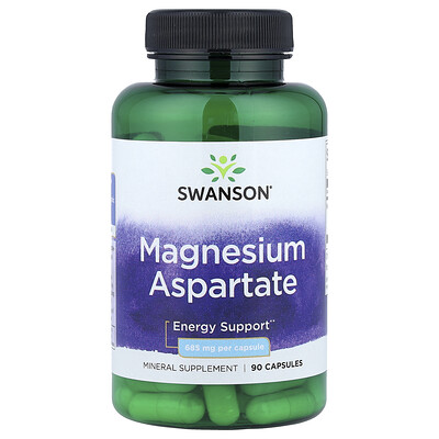 Swanson Vitamins, Aspartato de magnesio, 685 mg, 90 cápsulas