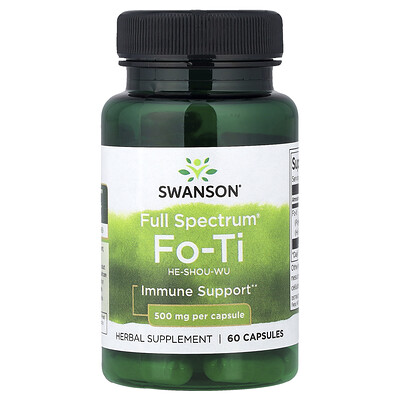 Swanson, Fo-Ti Full Spectrum®, 500 mg, 60 cápsulas