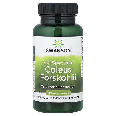 Swanson Vitamins, Coleus forskohlii Full Spectrum®, 400 mg, 60 cápsulas