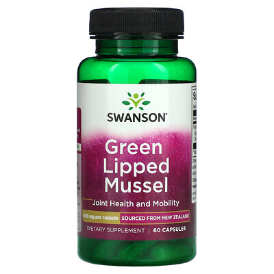 

Swanson Green Lipped Mussel 500 mg 60 Capsules