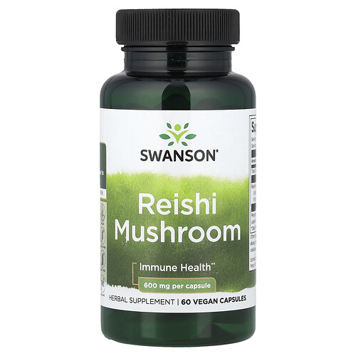 Swanson Vitamins, Reishi Mushroom, Reishi-Pilz, 600 mg, 60 vegane Kapseln