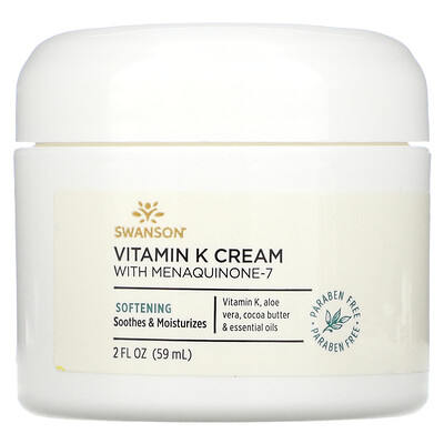 Swanson  Vitamin K Cream with Menaquinone-7  2 fl oz (59 ml)