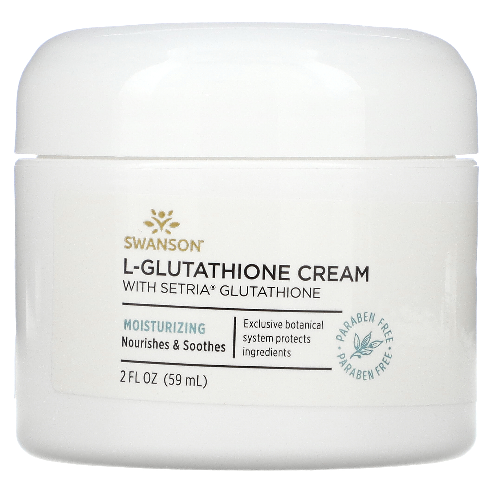 Swanson, LGlutathione Cream with Setria Glutathione, 2 fl oz (59 ml)