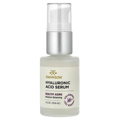 Swanson, Sérum con ácido hialurónico, 29,6 ml (1 oz. Líq.)