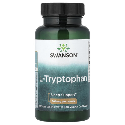 Swanson Vitamins, L-triptófano, 500 mg, 60 cápsulas