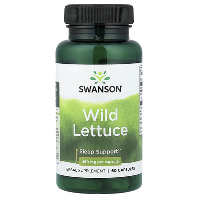 Swanson, Wild Lettuce, 450 mg, 60 Capsules
