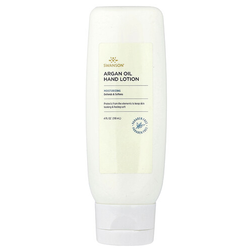 Swanson Vitamins, Argan Oil Hand Lotion, 4 fl oz (118 ml)