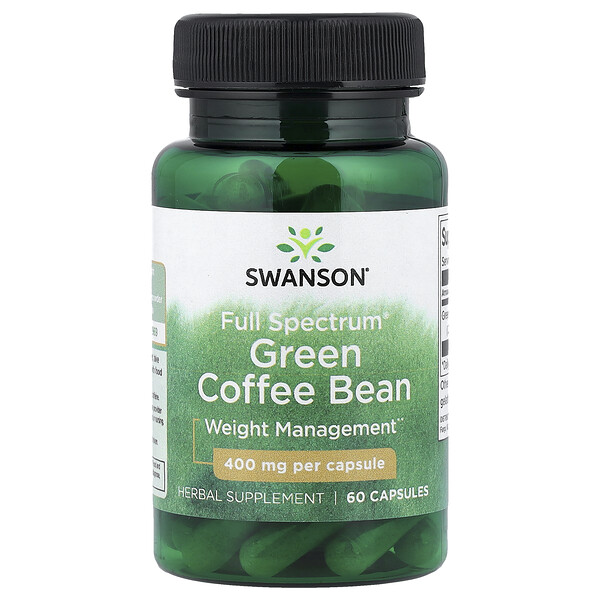 Swanson Vitamins Full Spectrum® Green Coffee Bean, 400 mg, 60 Capsules