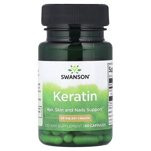 Swanson Vitamins, Keratin, 50 mg, 60 Capsules