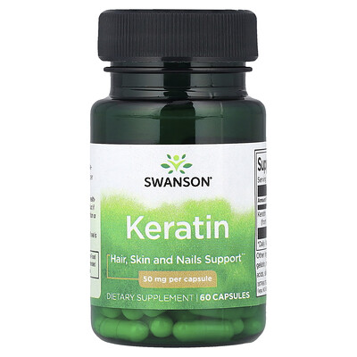 Product Image for Swanson, Keratin, 50 mg, 60 Capsules