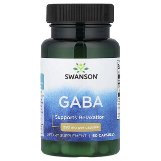 Swanson Vitamins, Gaba, 250 mg, 60 Capsules