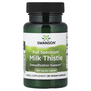 Swanson Vitamins, Full Spectrum® melketistel, 30 veganske kapsler (0,5 g per kapsel)