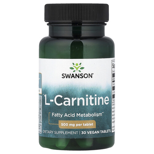Swanson Vitamins, L-Carnitin, 30 vegane Tabletten