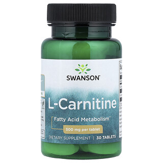 Swanson Vitamins, L-карнитин, 30 таблеток