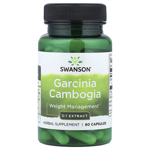 Swanson Vitamins Garcinia Cambogia 5:1 Extract, 60 Capsules (80 mg per Capsule)