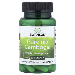 Swanson Vitamins, Garcinia Cambogia 5:1 ekstrakt, 60 kapsler (80 mg per kapsel)