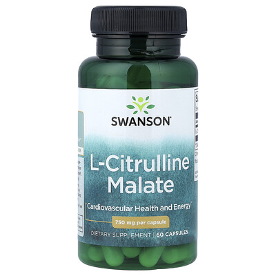 Swanson Vitamins, Malato de L-citrulina, 750 mg, 60 cápsulas