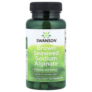 Swanson Vitamins, 고수 잎 함유 갈조류 알긴산 나트륨, 베지 캡슐 60정