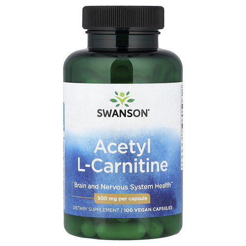 Swanson Vitamins, Acetyl-L-Carnitin, 500 mg, 100 vegane Kapseln