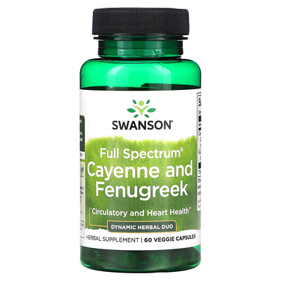 Swanson Full Spectrum Cayenne and Fenugreek 60 Veggie Capsules