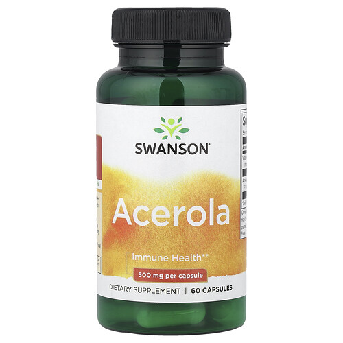 Swanson Vitamins Acerola, 500 mg, 60 Capsules